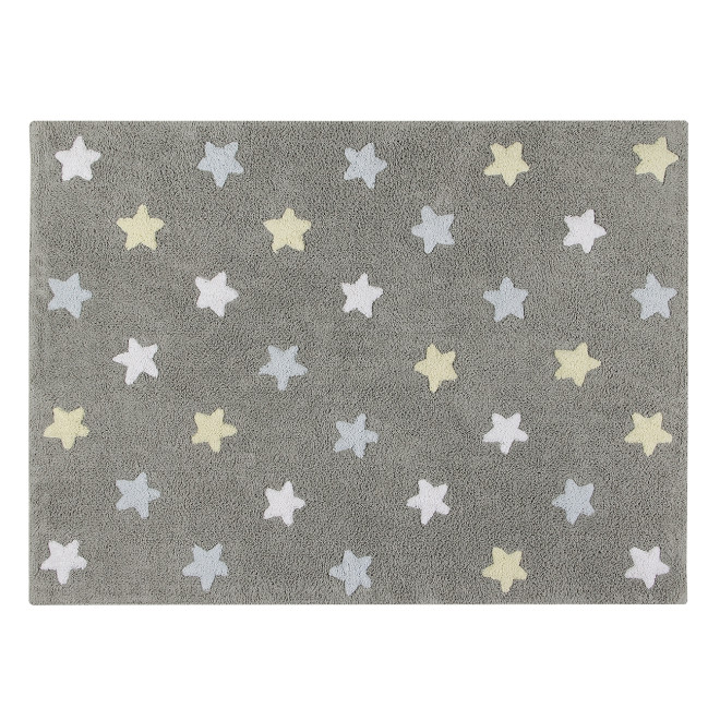 alfombra infantil rectangular gris