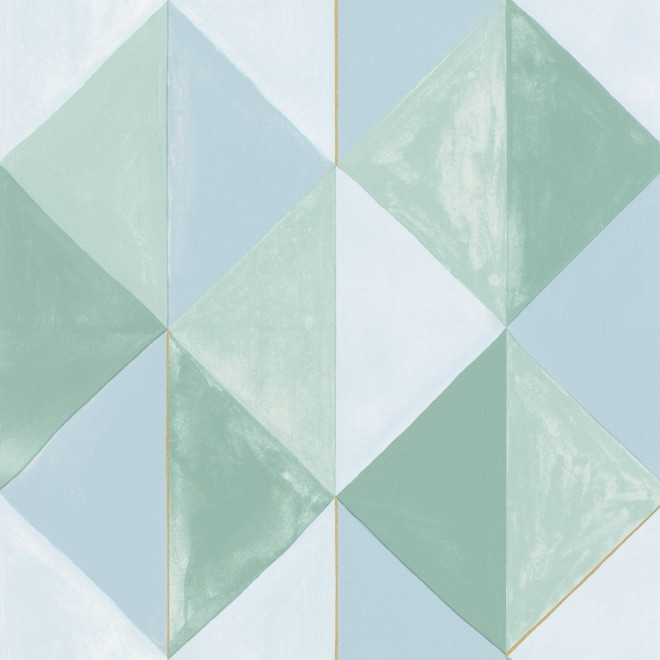 Green and Blue Triangle Wallpaper