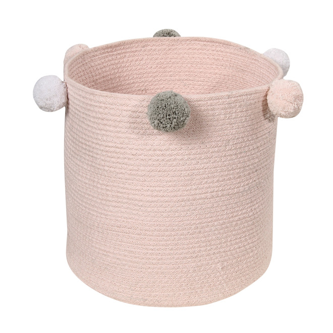 Pink Bubbly storage basket for a girl's room by Lorena Canals