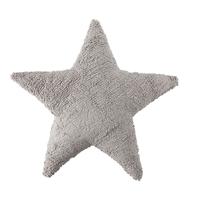 almofada infantil estrela cinza