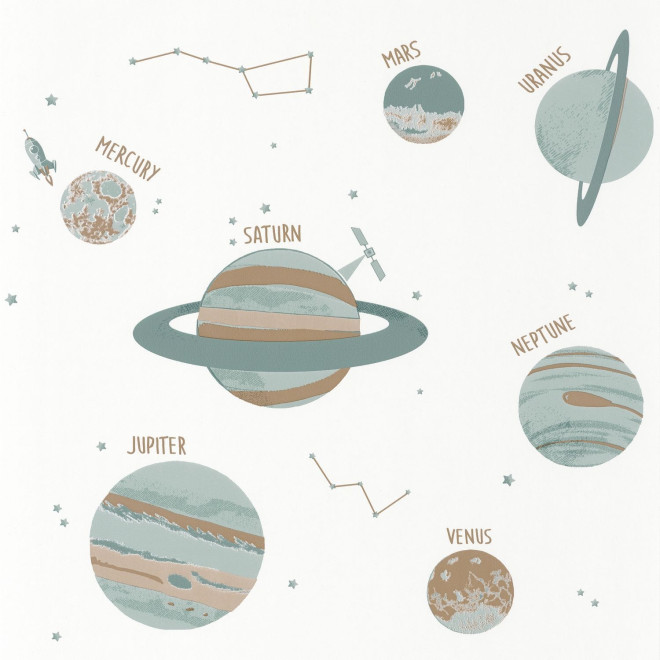 Papier Peint Enfant avec Univers et Planètes