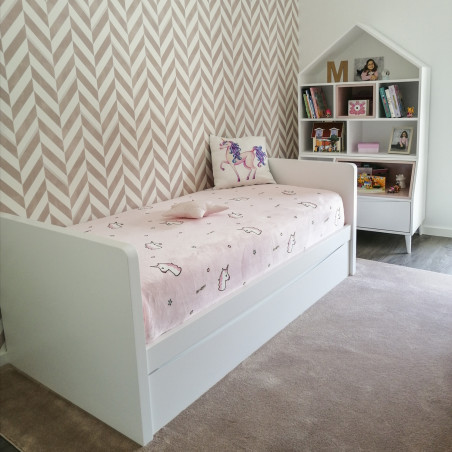 Lit enfant double blanc