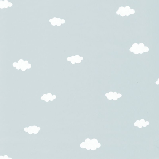 Blue wallpaper with white clouds