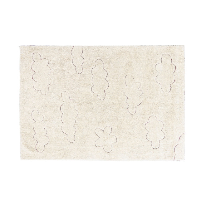 white clouds children's room rug