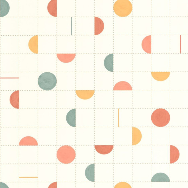 Children's Geometric Colorful Wallpaper.