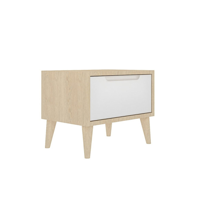 Children's bedside table for a child's room with 1 white drawer