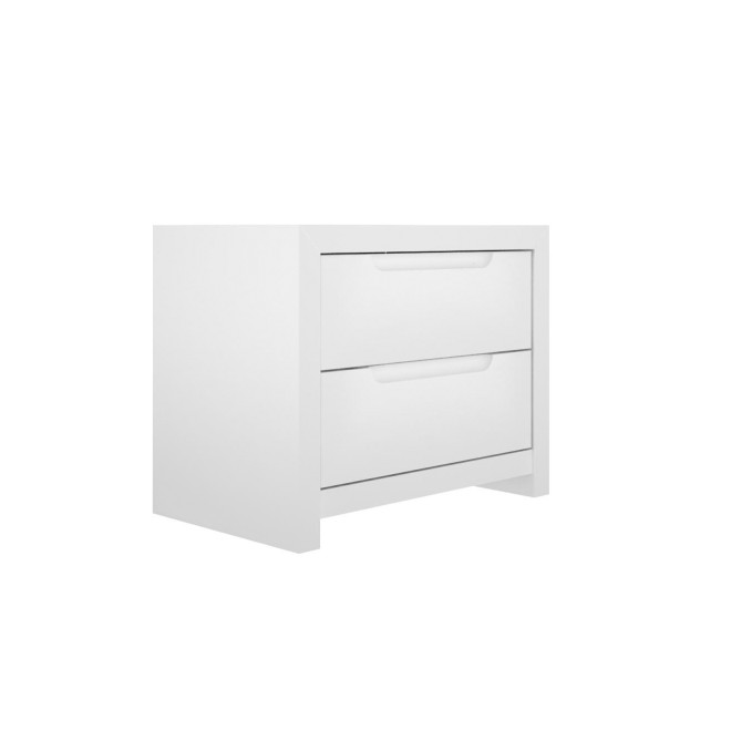 Table de chevet blanche avec 2 tiroirs pour la chambre d'enfant