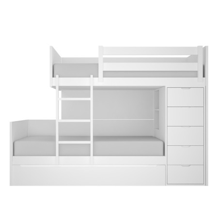 Etagenbett Zug mit 3 Betten und Stauraum