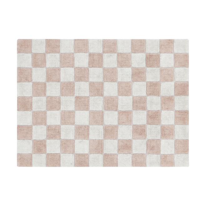 alfombra de juegos lavable en rosa y blanco