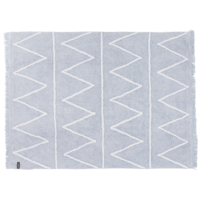 Blue children's rug for a boy's room by Lorena Canals