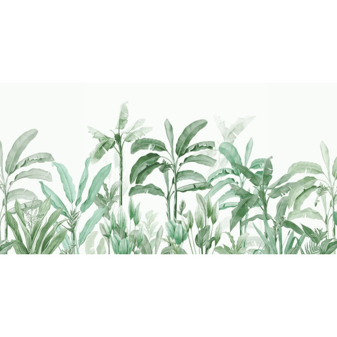 Green tree mural for bedroom or living room
