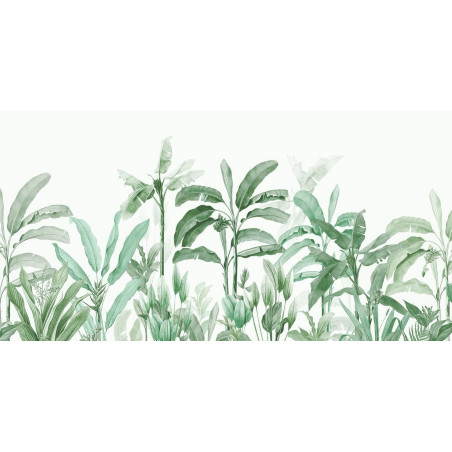Green tree mural for bedroom or living room