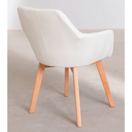 silla de escritorio infantil blanca con apoyabrazos