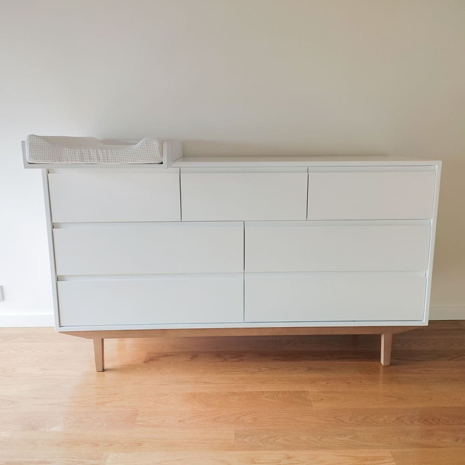 baby room with lots of storage