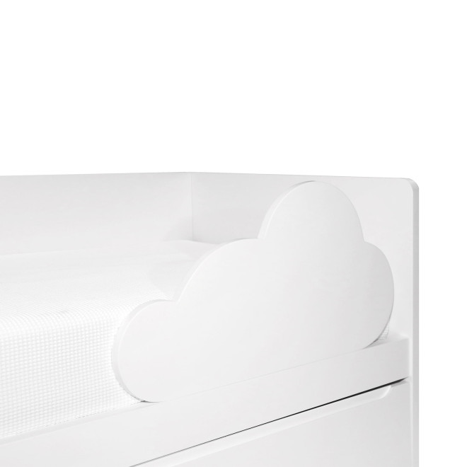 Weißes seitliches Kinderschutzgitter mit Wolkenform