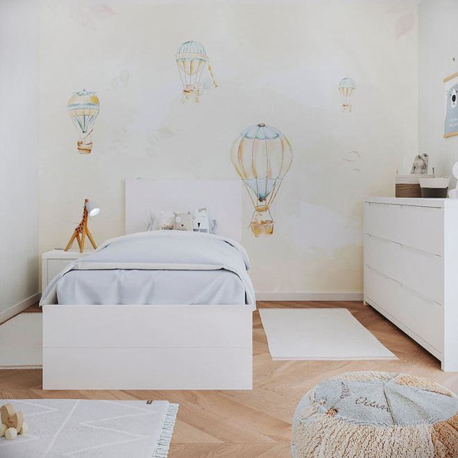 Blue boys' room wallpaper
