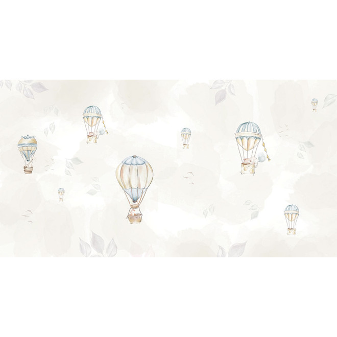 Blaue Heißluftballons Wandbild Tapete für Jungen
