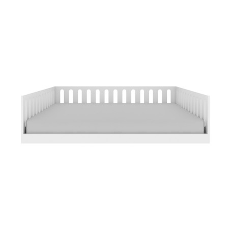cama criança casal baixa branca 140cm