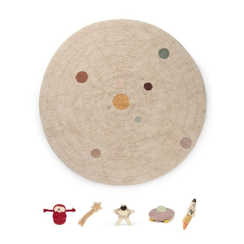 Runder Kinder-Teppich Beige Lorena Canals C-PLAY-SOLAR
