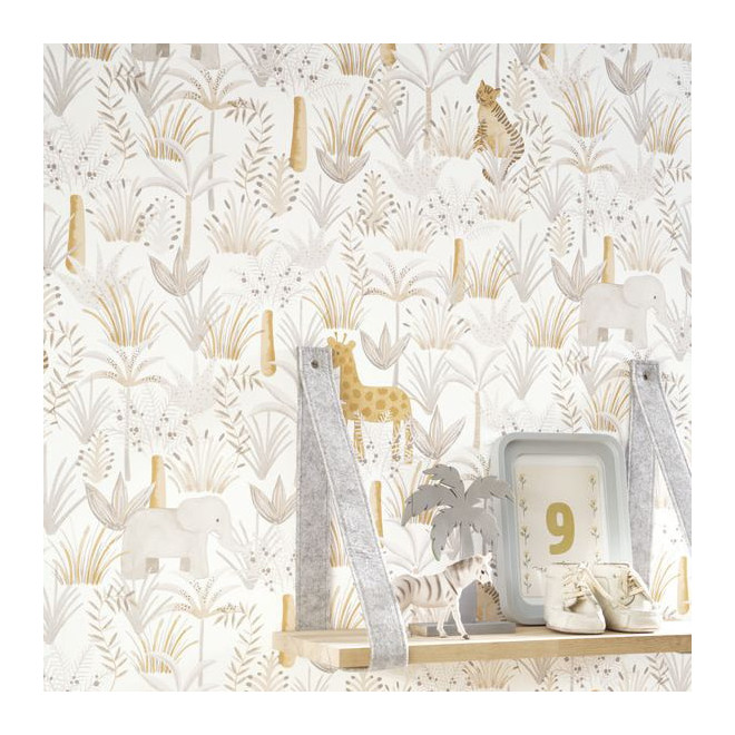 Papel de Parede Selva Bege