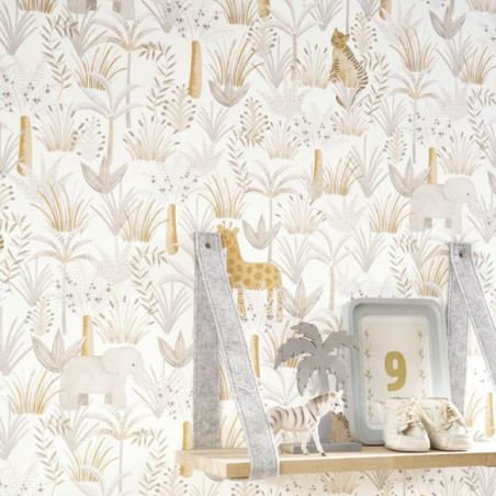 Papel de Parede Selva Bege