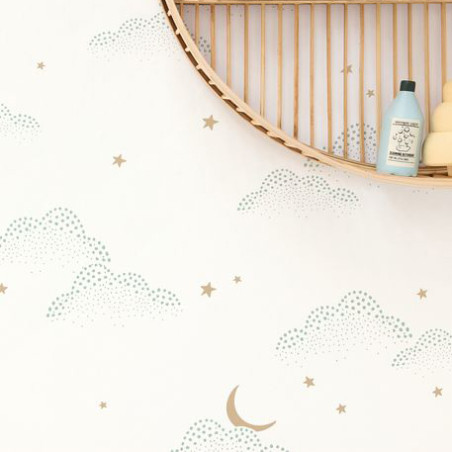 Baby Tapete mit Wolken