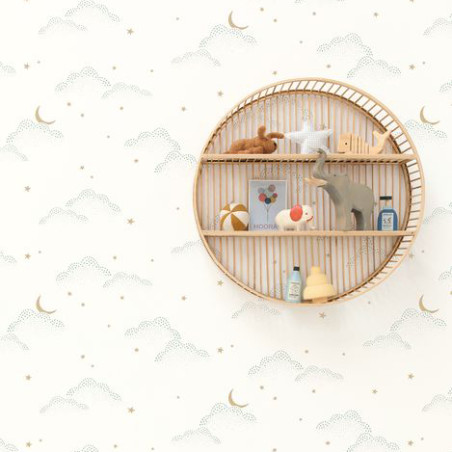 Baby Tapete mit Wolken und Sternen