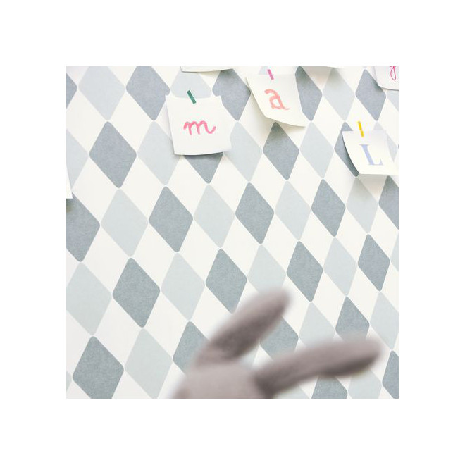 papel de parede triangulos azuis