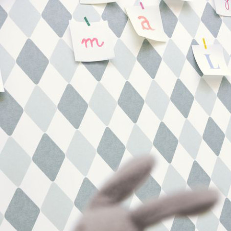 papel de parede triangulos azuis