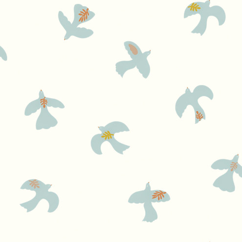 Papier Peint Enfant avec Oiseaux pour Filles