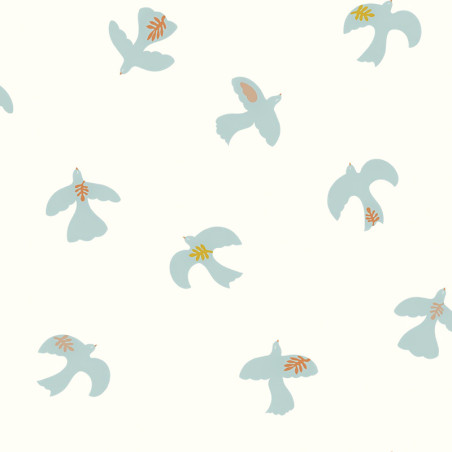 Papel Tapiz Infantil con Pájaros para Niñas