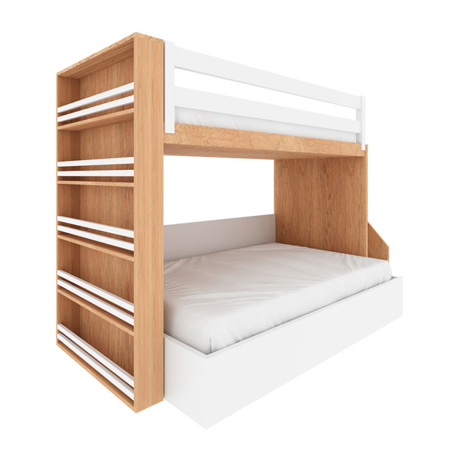 litera-doble-de-madera-con-estanteria-y-escalera