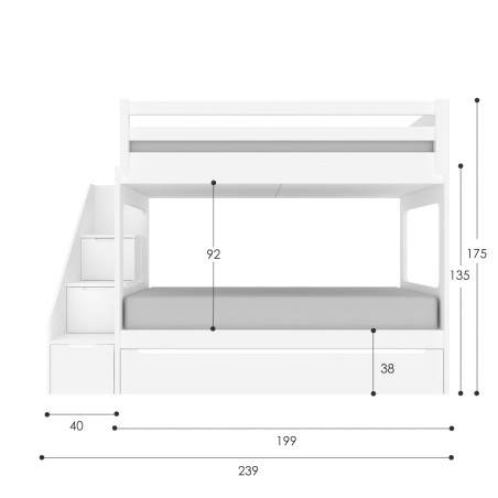 space saving bunk bed for shared kids bedroom flybaby