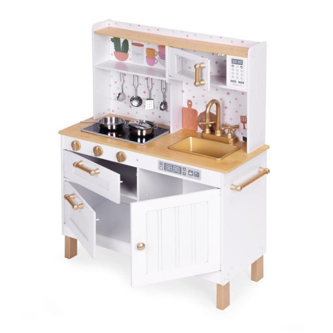 Wooden Play Kitchen for Children with Light and...