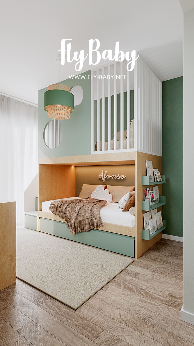 beliche-infantil-brinquedoteca-quarto-crianca-verde-flybaby